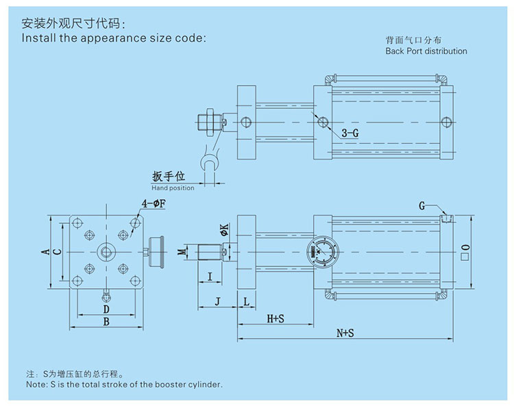 JRG復(fù)合式迷你型氣液增壓缸設(shè)計(jì)圖